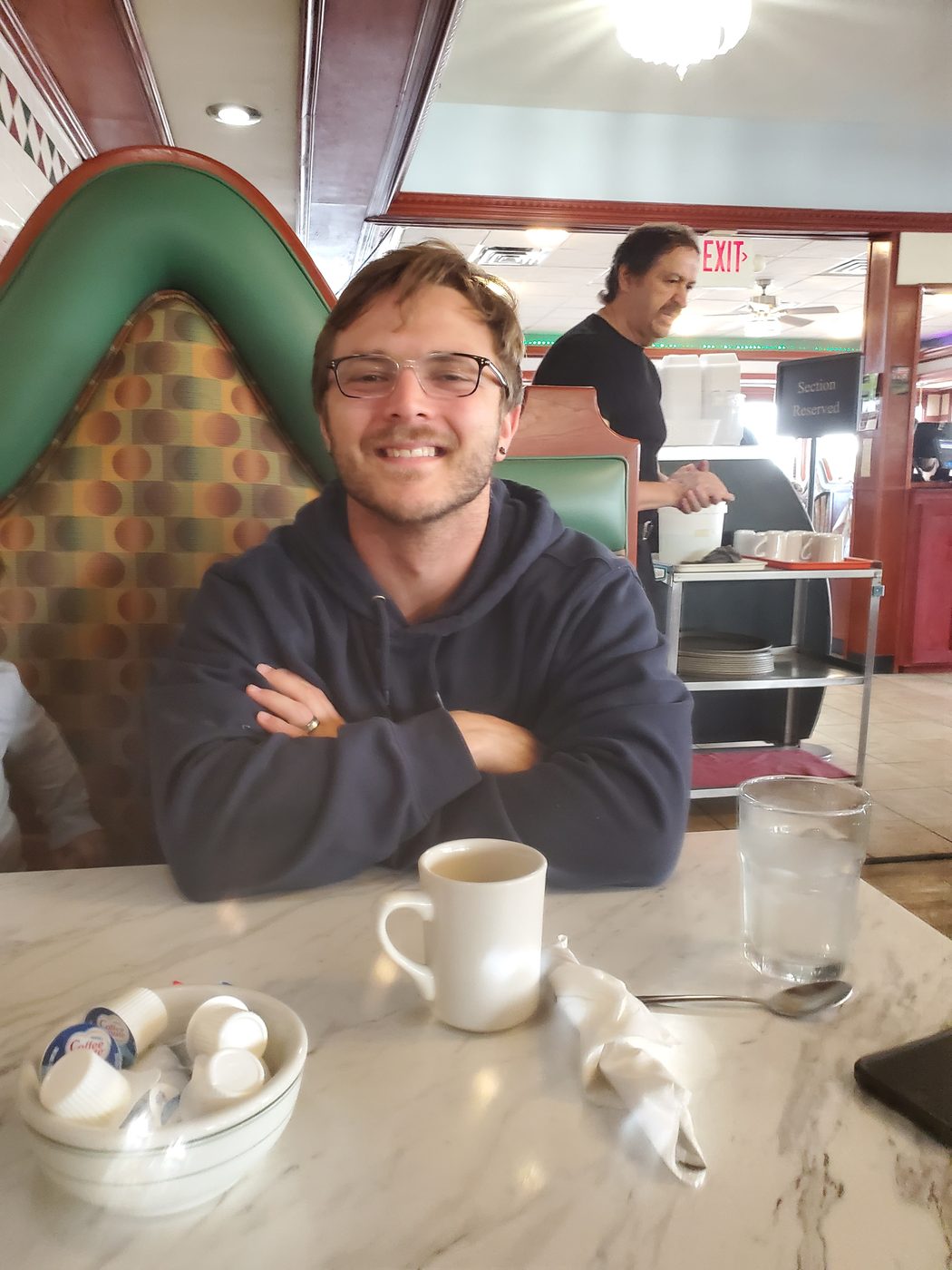 Taking my son out to breakfast during the exhausted season